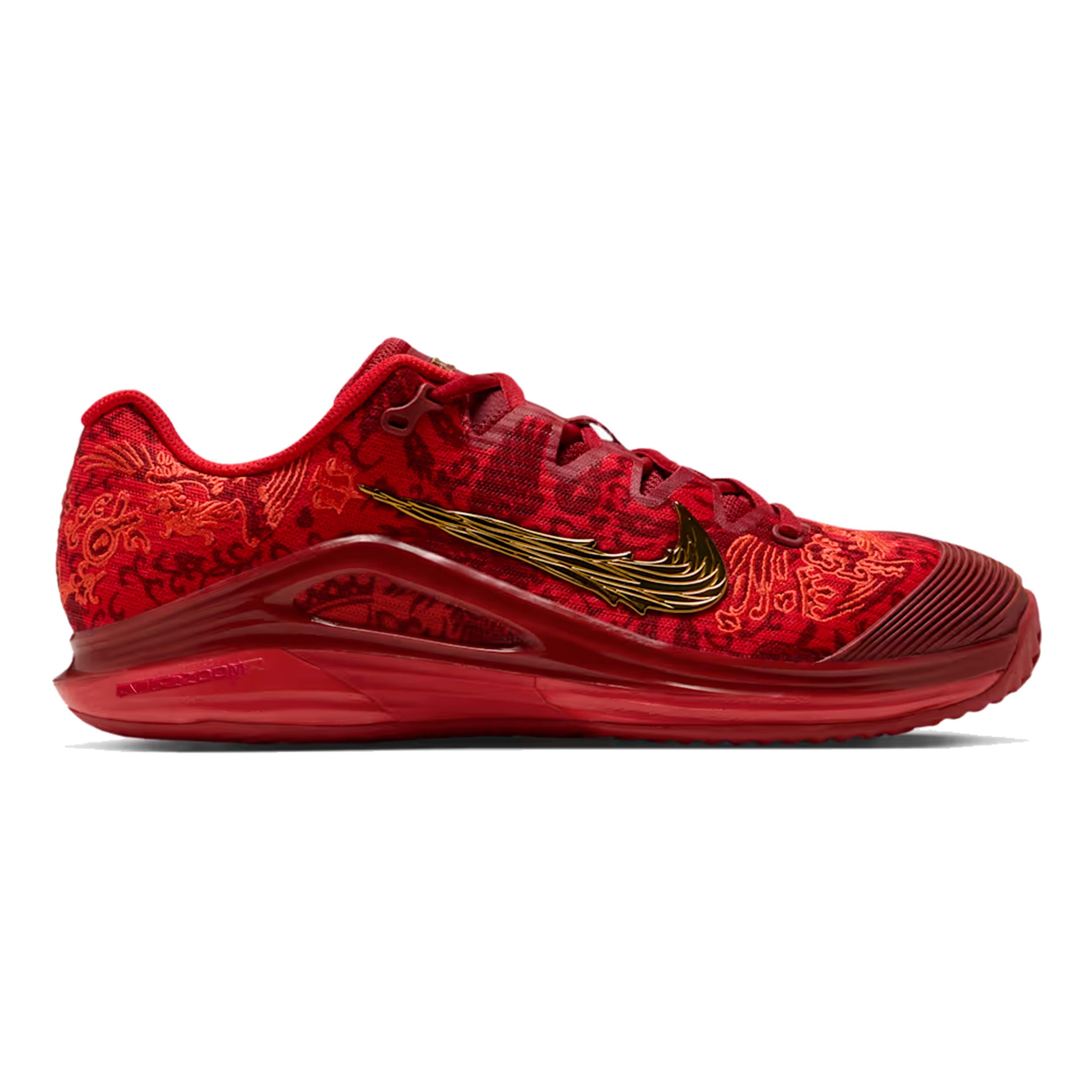 Nike Qinwen Zheng Zoom Vapor 12 Sandplatzschuh Damen - Rot, Gold