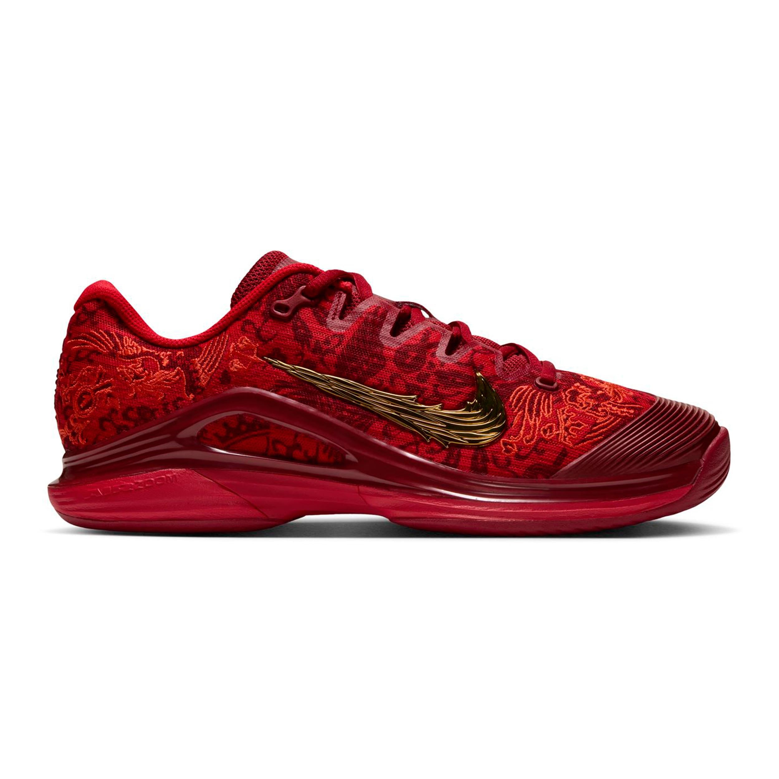Nike Qinwen Zheng Vapor 12 Allcourtschuh Damen - Rot, Gold