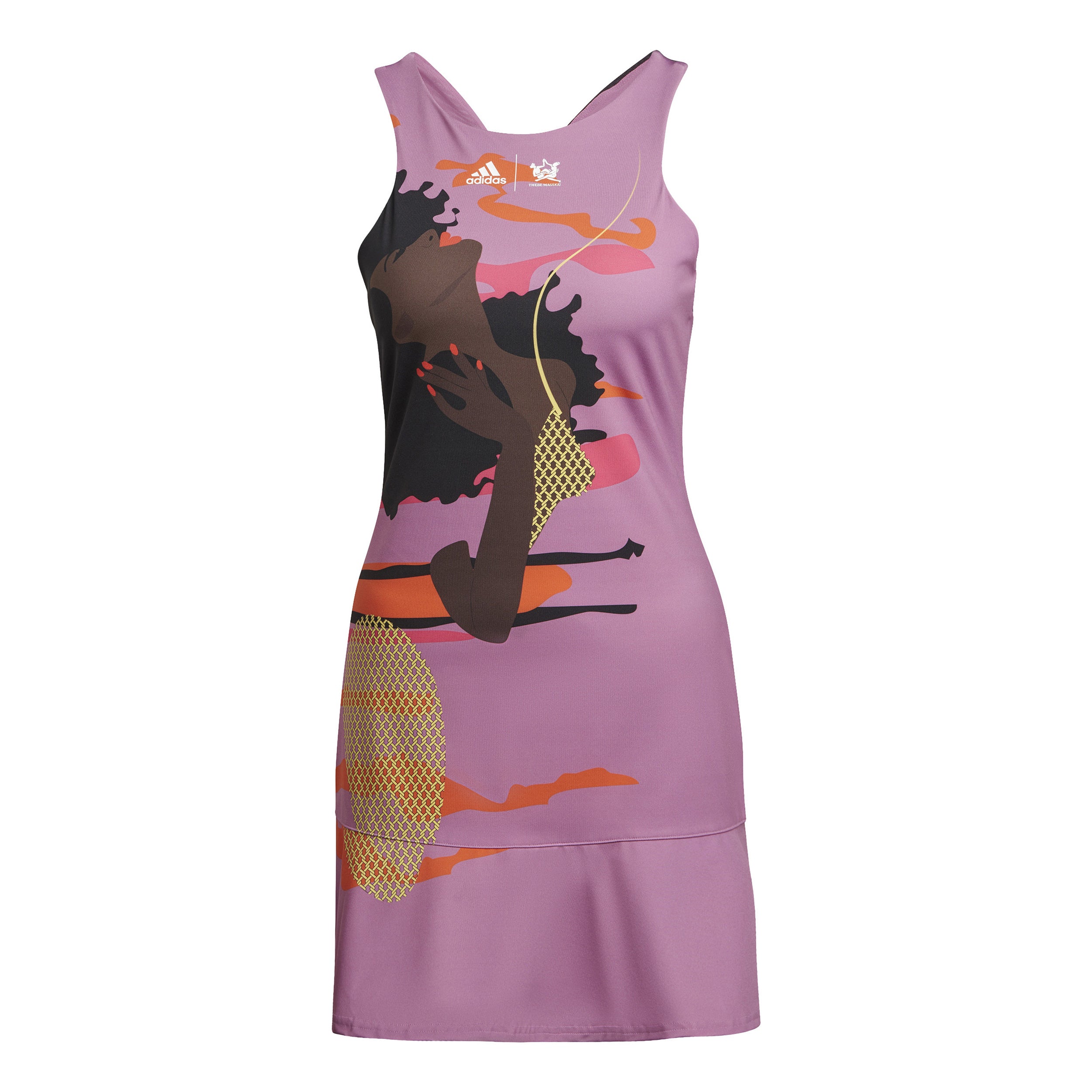 Adidas New York Y Kleid Damen - Flieder, Mehrfarbig