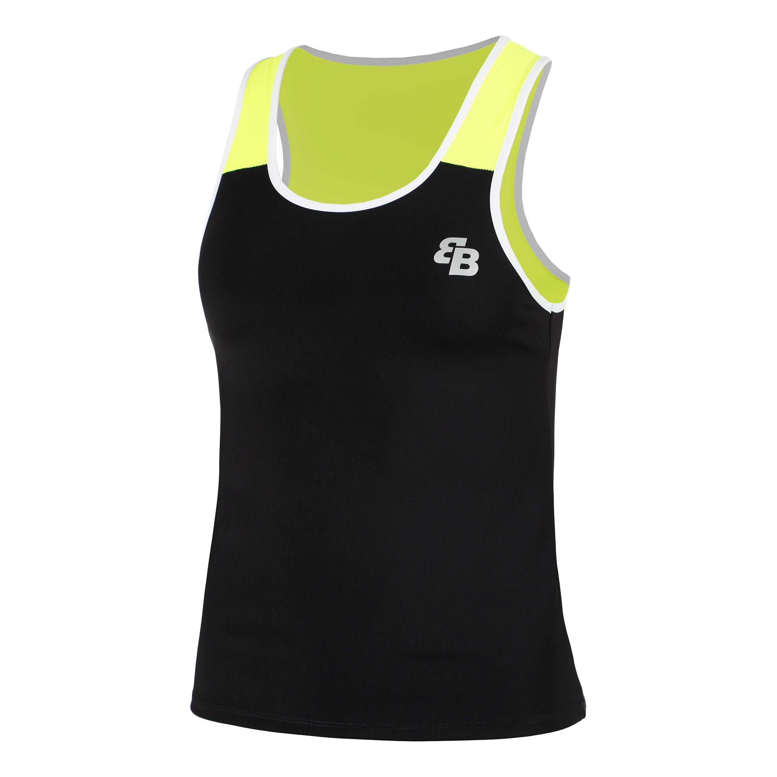 Bb By Belen Berbel Shanghai Tank - Top Damen Schwarz, Neongelb