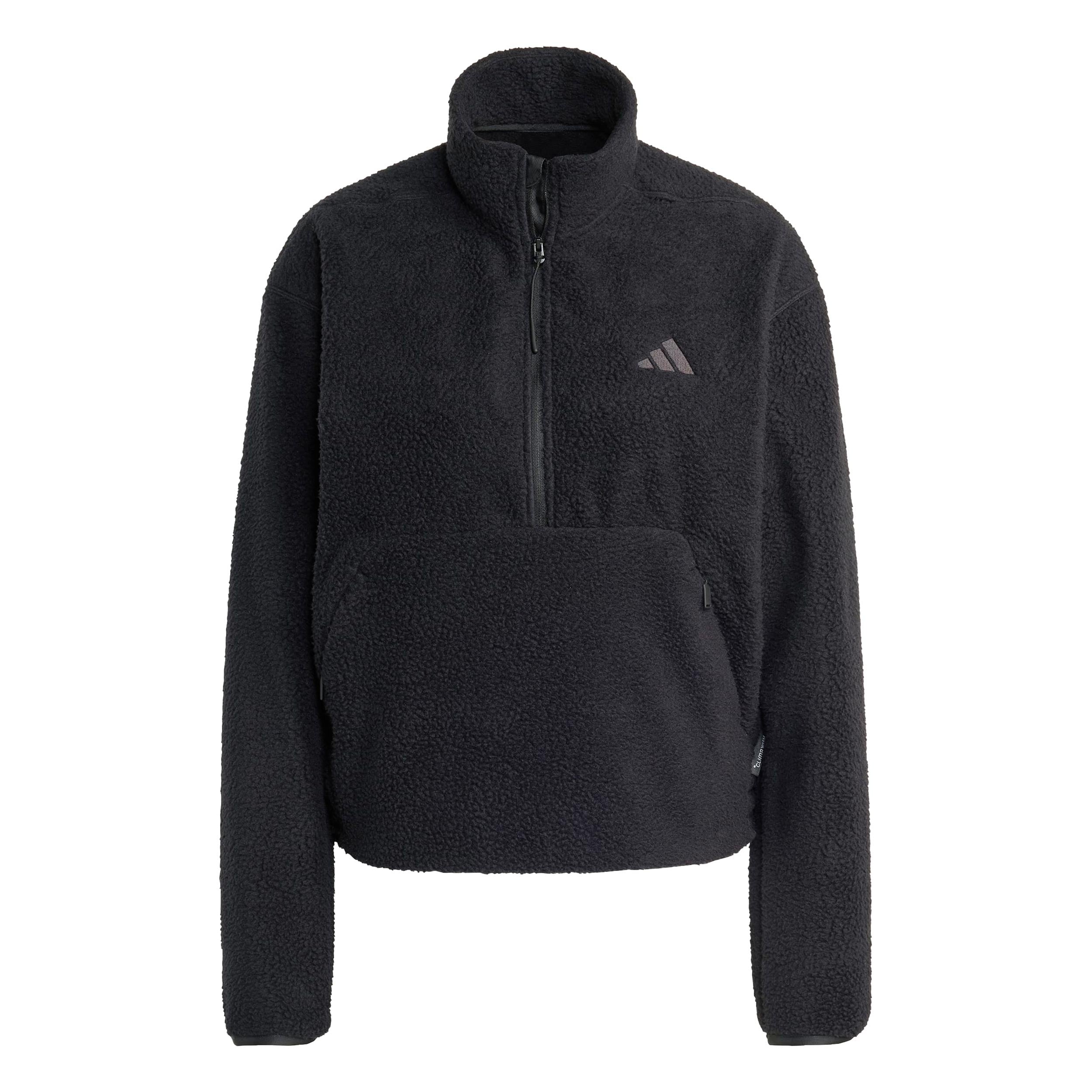 Adidas Fleece Half - Zip Sweatshirt Damen Schwarz