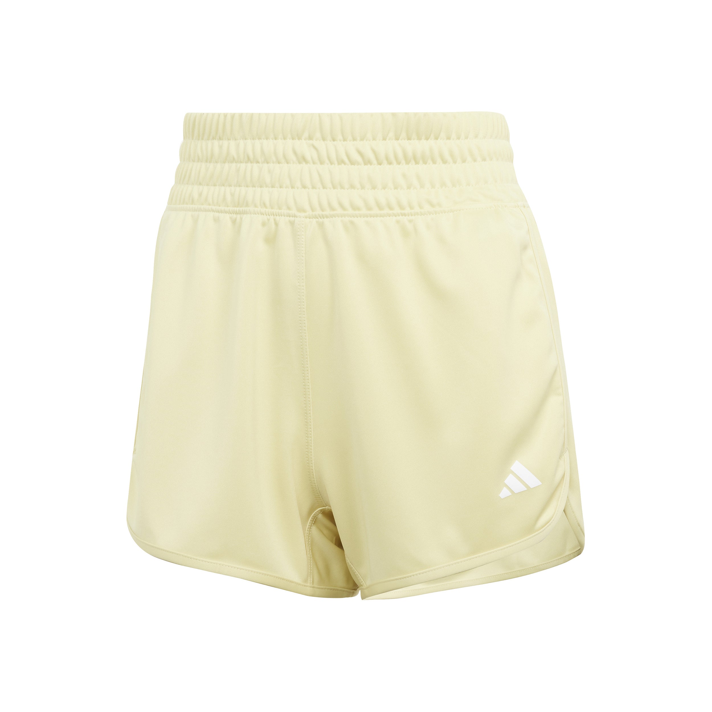 Adidas Pacer Knit High 3in Shorts Damen - Gelb