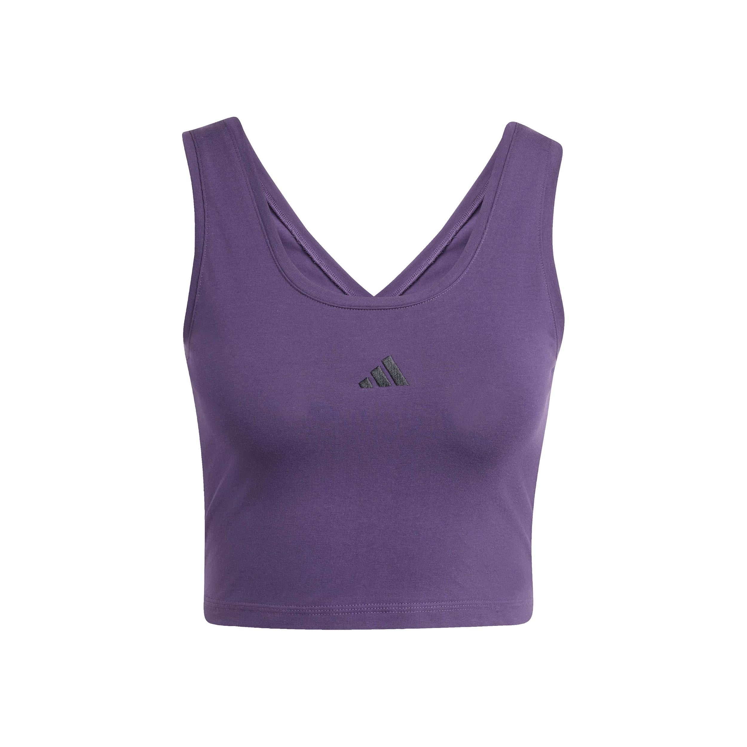 Adidas Essentials Small Logo Tank - Top Damen Lila