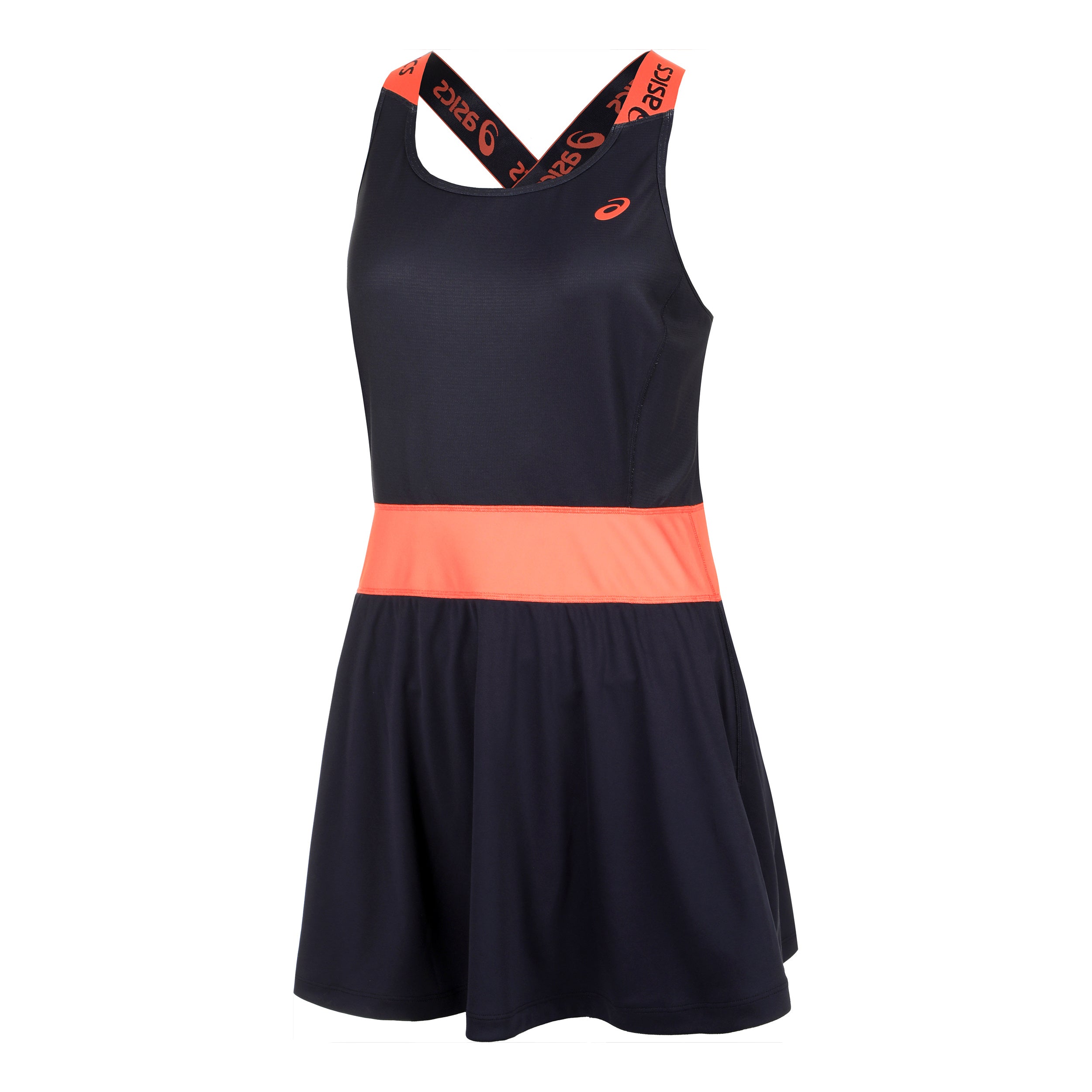 Asics Kleid Damen - Dunkelblau, Koralle