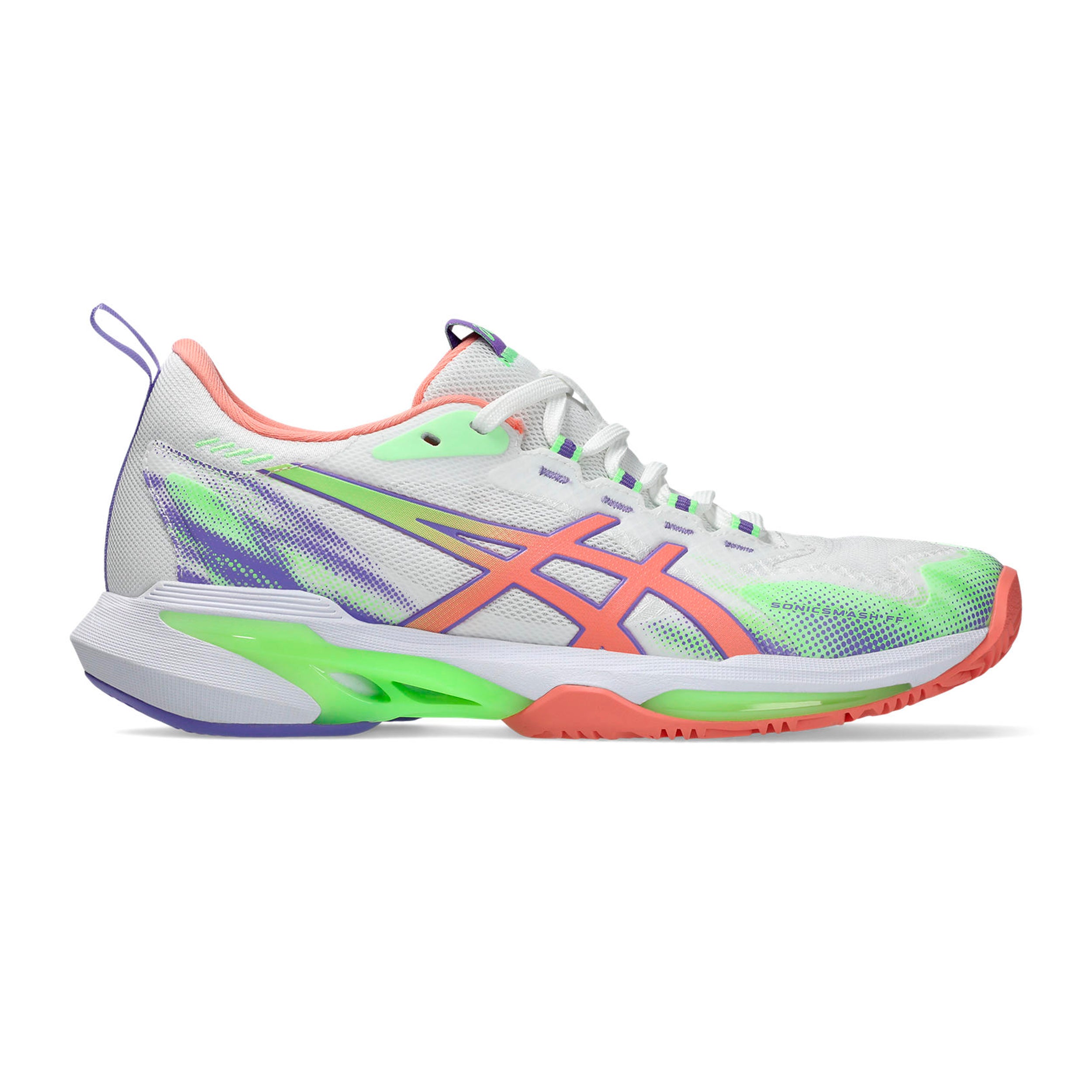 Asics Sonicsmash Ff Padelschuh Damen - Weiß, Neongrün