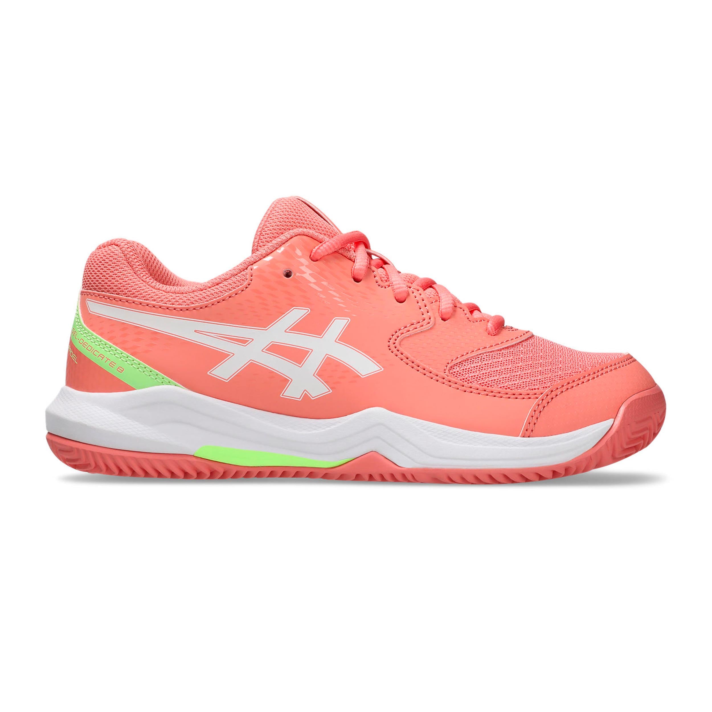 Asics Gel - Dedicate 8 Padel Gs Padelschuh Kinder Koralle, Weiß