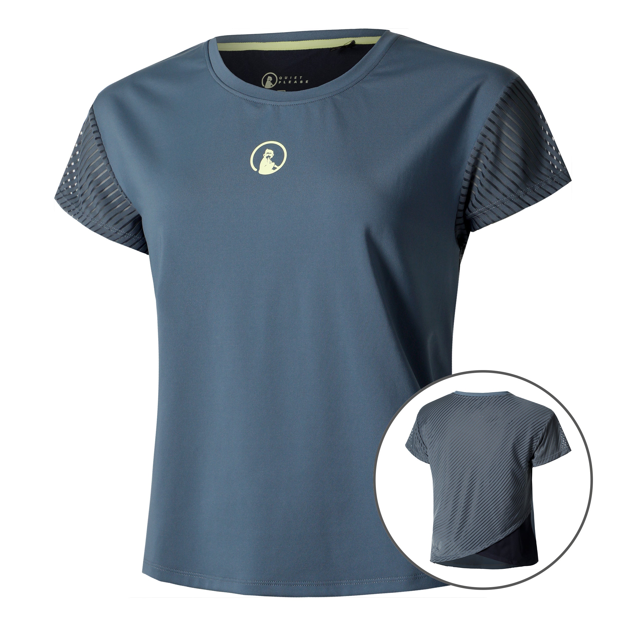 Quiet Please Perspectives Cross T - Shirt Damen Blau