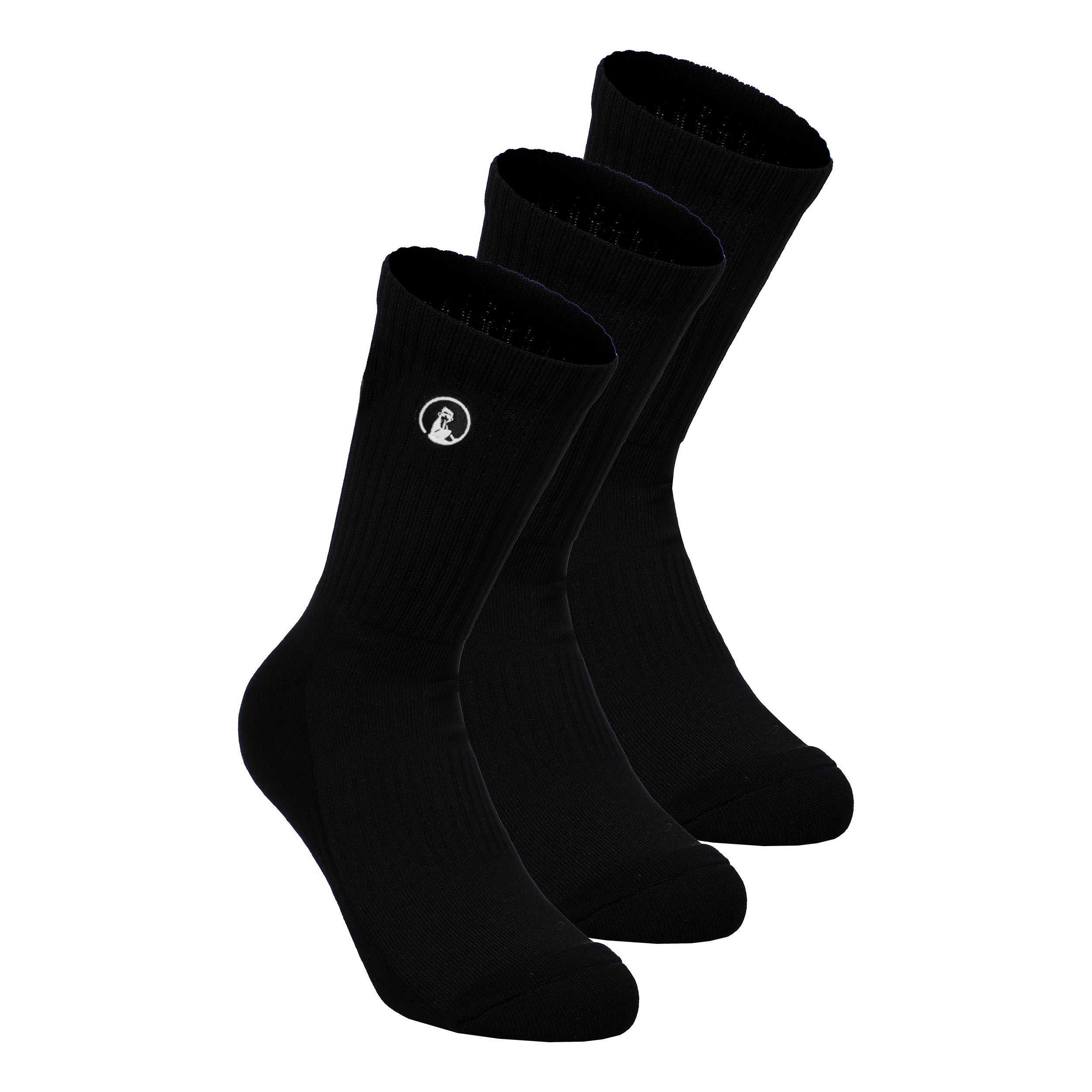 Quiet Please Performance Long Tennissocken 3er Pack - Schwarz