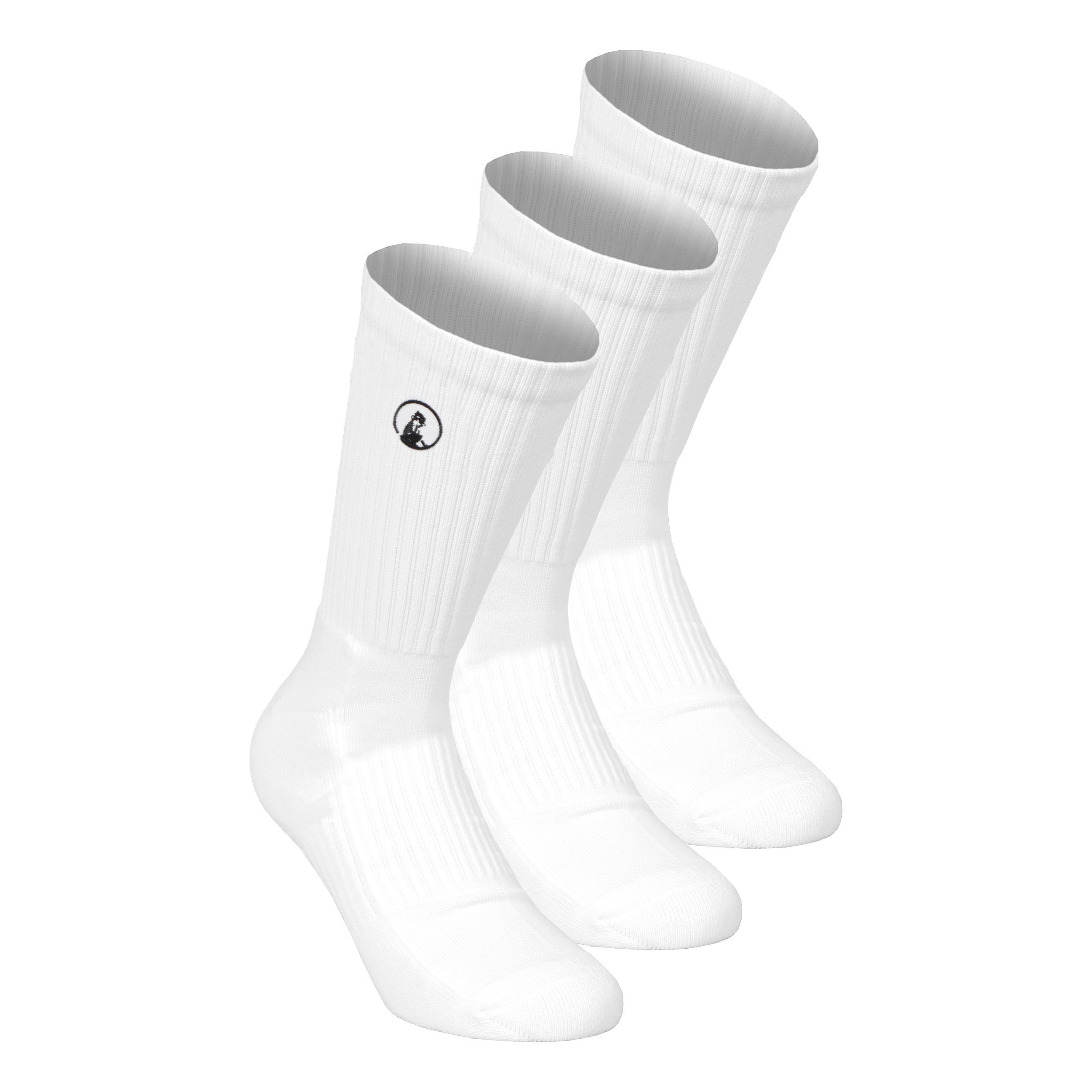 Quiet Please Performance Long Tennissocken 3er Pack - Weiß