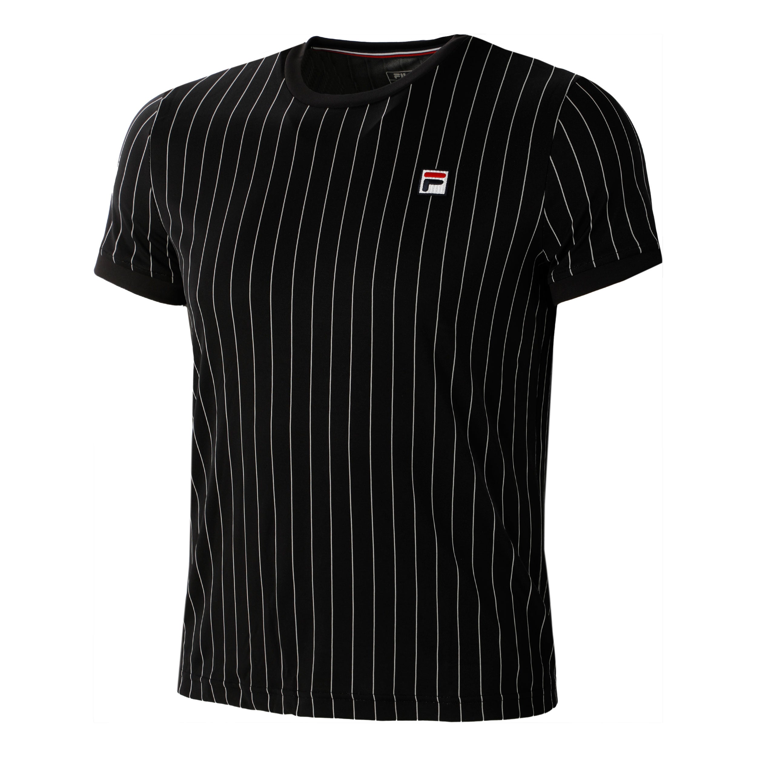 Fila Stripes T - Shirt Herren Schwarz, Weiß