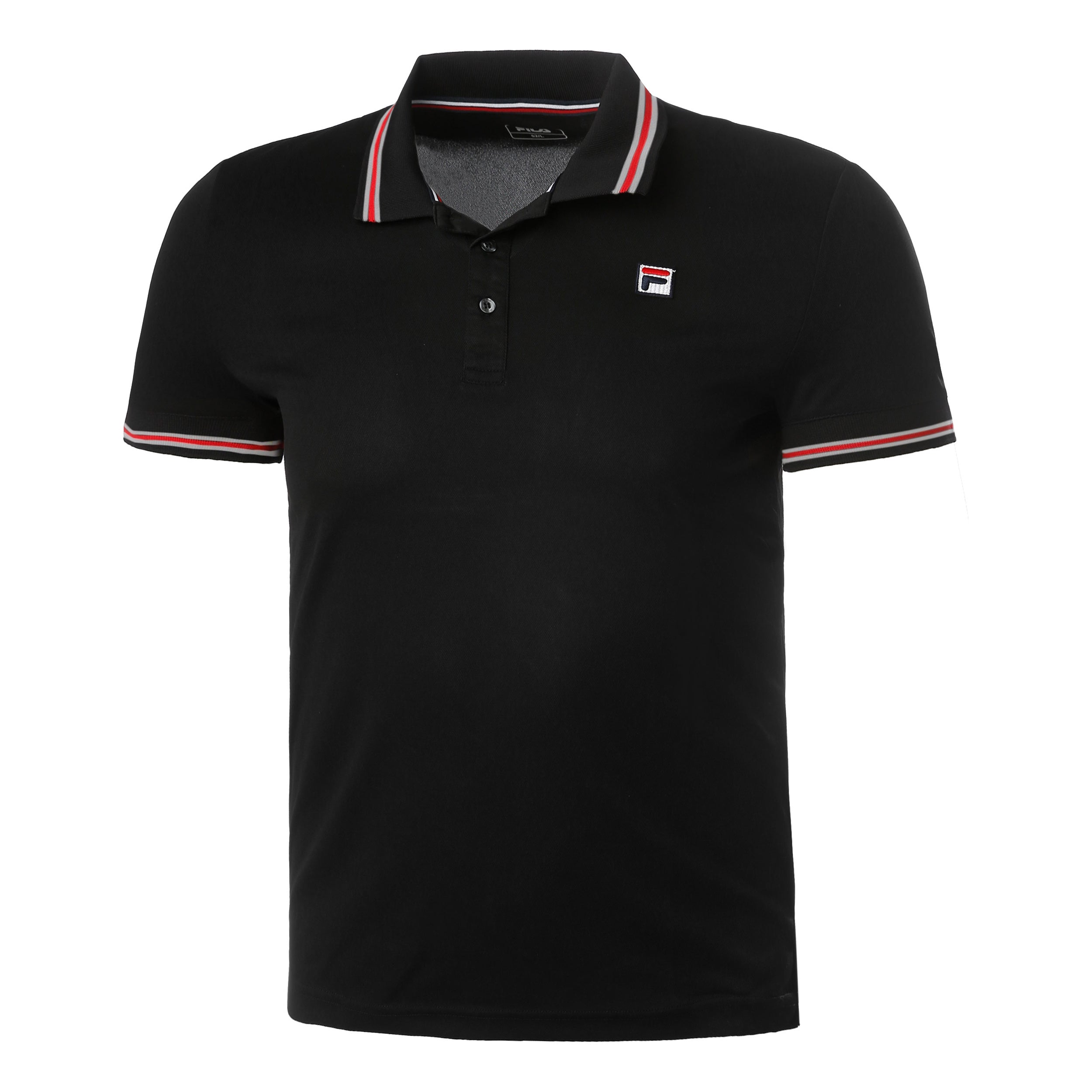Fila Piro Polo Herren - Schwarz, Rot