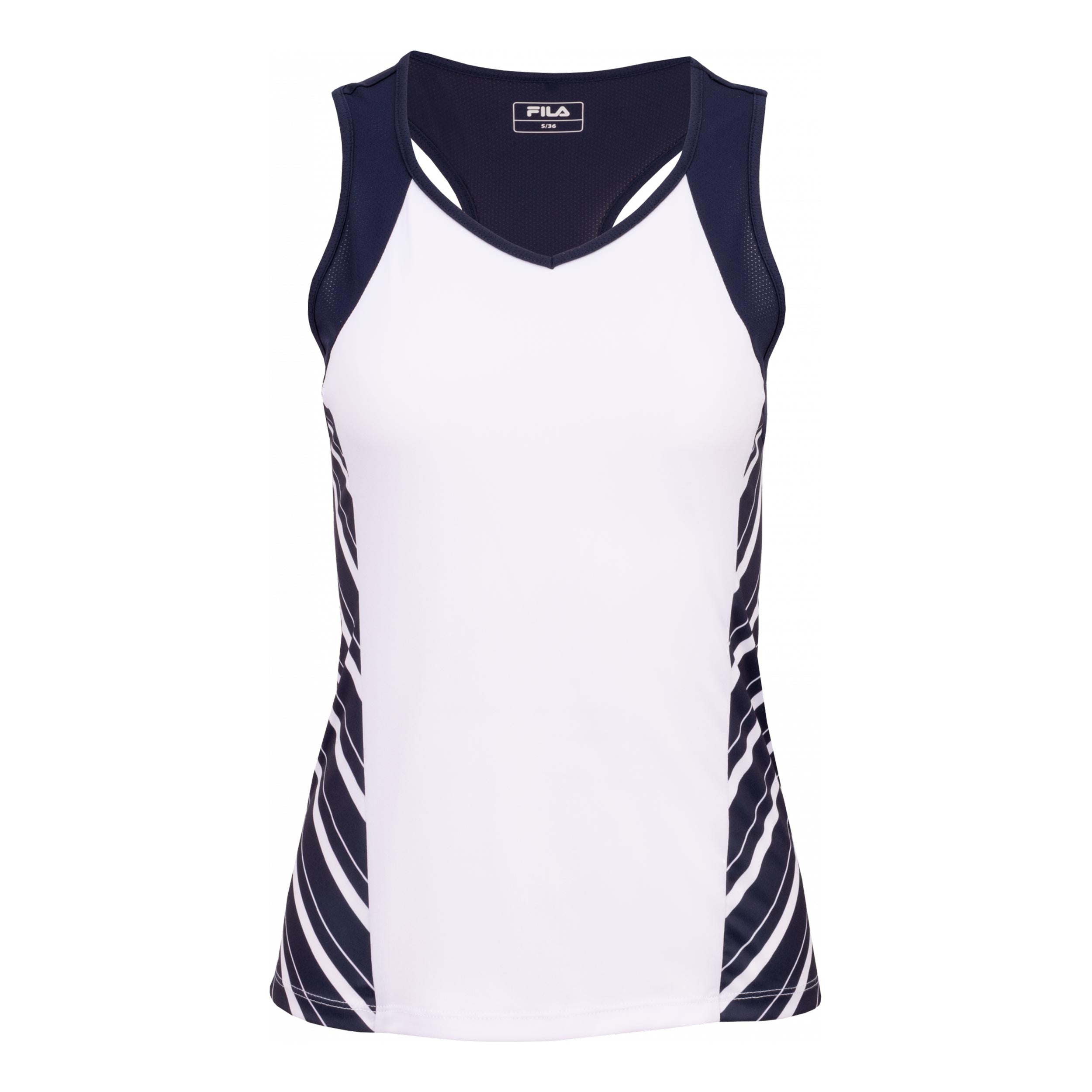Fila Steffi Tank - Top Damen Weiß, Dunkelblau